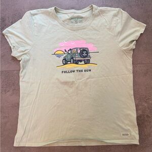 Life Is Good Light Green Short Sleeve Tee